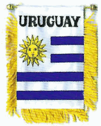 Mini-Banner with flag of Uruguay