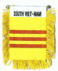 Mini-Banner with flag of South Vietnam