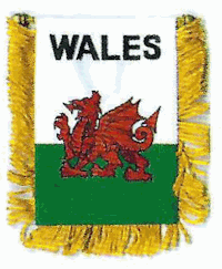 Mini-Banner with flag of Wales