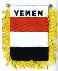 Mini-Banner with flag of Yemen