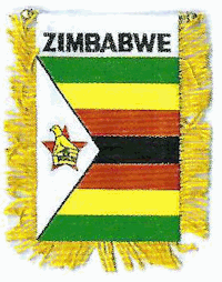 Mini-Banner with flag of Zimbabwe