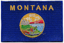 Mezzo Flag Patch of State of Montana