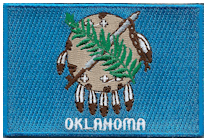 Mezzo Flag Patch of State of Oklahoma