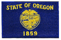 Mezzo Flag Patch of State of Oregon