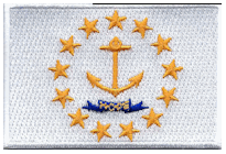 Mezzo Flag Patch of State of Rhode Island