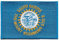 Mezzo Flag Patch of State of South Dakota