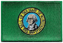 Mezzo Flag Patch of State of Washington