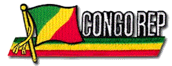 Cut-Out Flag Patch of Congo, Rep of