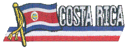 Cut-Out Flag Patch of Costa Rica