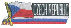 Cut-Out Flag Patch of Czech Republic