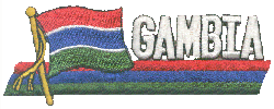 Cut-Out Flag Patch of Gambia