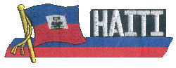 Cut-Out Flag Patch of Haiti