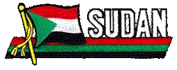 Cut-Out Flag Patch of Sudan