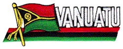 Cut-Out Flag Patch of Vanuatu