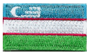 Micro Flag Patch of Uzbekistan