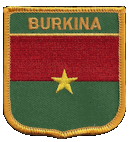 Shield Flag Patch of Burkina Faso