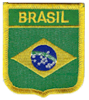 Shield Flag Patch of Brasil