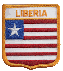 Shield Flag Patch of Liberia