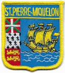 Shield Flag Patch of Saint Pierre and Miquelon