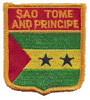 Shield Flag Patch of Sao Tome and Principe