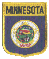 Shield Flag Patch of State of Minnesota 1983-2024