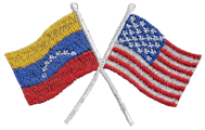 Crossed Flag Patch of US & Venezuela