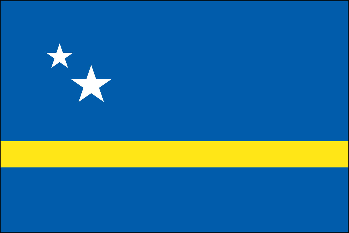 4x6" flag of Curaçao - 4x6" desk flag of Curaçao. Base sold separately.<BR><BR><I>Combines with our other 4x6" desk flags for discounts.</I>