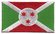 Midsize Flag Patch of Burundi - 1½x2½" embroidered Midsize Flag Patch of Burundi.<BR>Combines with our other Midsize Flag Patches for discounts.