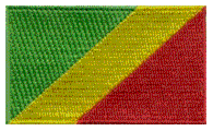 Midsize Flag Patch of Congo, Rep of - 1½x2½" embroidered Midsize Flag Patch of the Republic of Congo.<BR>Combines with our other Midsize Flag Patches for discounts.