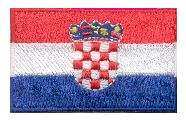 Midsize Flag Patch of Croatia - 1½x2½" embroidered Midsize Flag Patch of Croatia.<BR>Combines with our other Midsize Flag Patches for discounts.