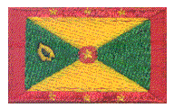 Midsize Flag Patch of Grenada - 1½x2½" embroidered Midsize Flag Patch of Grenada.<BR>Combines with our other Midsize Flag Patches for discounts.