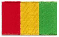 Midsize Flag Patch of Guinea - 1½x2½" embroidered Midsize Flag Patch of Guinea.<BR>Combines with our other Midsize Flag Patches for discounts.