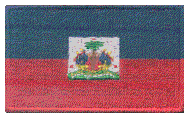 Midsize Flag Patch of Haiti - 1½x2½" embroidered Midsize Flag Patch of Haiti.<BR>Combines with our other Midsize Flag Patches for discounts.