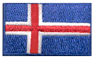 Midsize Flag Patch of Iceland - 1½x2½" embroidered Midsize Flag Patch of Iceland.<BR>Combines with our other Midsize Flag Patches for discounts.