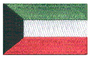 Midsize Flag Patch of Kuwait - 1½x2½" embroidered Midsize Flag Patch of Kuwait.<BR>Combines with our other Midsize Flag Patches for discounts.