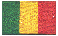 Midsize Flag Patch of Mali - 1½x2½" embroidered Midsize Flag Patch of Mali.<BR>Combines with our other Midsize Flag Patches for discounts.