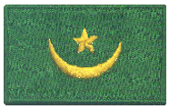 Midsize Flag Patch of Mauritania - 1½x2½" embroidered Midsize Flag Patch of Mauritania.<BR>Combines with our other Midsize Flag Patches for discounts.