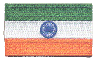 Midsize Flag Patch of India - 1½x2½" embroidered Midsize Flag Patch of India.<BR>Combines with our other Midsize Flag Patches for discounts.