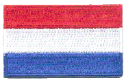 Midsize Flag Patch of Netherlands - 1½x2½" embroidered Midsize Flag Patch of the Netherlands.<BR>Combines with our other Midsize Flag Patches for discounts.