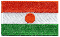 Midsize Flag Patch of Niger - 1½x2½" embroidered Midsize Flag Patch of Niger.<BR>Combines with our other Midsize Flag Patches for discounts.