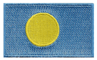 Midsize Flag Patch of Palau - 1½x2½" embroidered Midsize Flag Patch of Palau.<BR>Combines with our other Midsize Flag Patches for discounts.