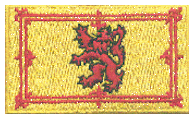 Midsize Flag Patch of Scotland - Lion - 1½x2½" embroidered Midsize Flag Patch of Scotland - Lion Rampant.<BR>Combines with our other Midsize Flag Patches for discounts.