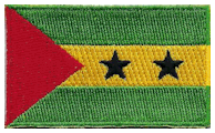 Midsize Flag Patch of Sao Tome and Principe - 1½x2½" embroidered Midsize Flag Patch of Sao Tome and Principe.<BR>Combines with our other Midsize Flag Patches for discounts.