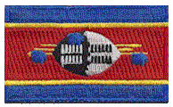 Midsize Flag Patch of Eswatini (Swaziland) - 1½x2½" embroidered Midsize Flag Patch of Eswatini (Swaziland).<BR>Combines with our other Midsize Flag Patches for discounts.