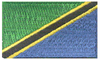 Midsize Flag Patch of Tanzania - 1½x2½" embroidered Midsize Flag Patch of Tanzania.<BR>Combines with our other Midsize Flag Patches for discounts.