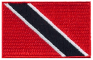 Midsize Flag Patch of Trinidad & Tobago - 1½x2½" embroidered Midsize Flag Patch of Trinidad & Tobago.<BR>Combines with our other Midsize Flag Patches for discounts.