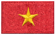 Midsize Flag Patch of Vietnam - 1½x2½" embroidered Midsize Flag Patch of Vietnam.<BR>Combines with our other Midsize Flag Patches for discounts.