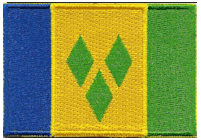 Mezzo Flag Patch of St Vincent and the Grenadines - 2x3" embroidered Mezzo Flag Patch of St Vincent and the Grenadines .<BR>Combines with our other Mezzo Flag Patches for discounts.