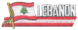 Cut-Out Flag Patch of Lebanon - 1¾x4¾" embroidered Cut-Out Flag Patch of Lebanon.<BR>Combines with our other Cut-Out Flag Patches for discounts.