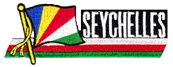 Cut-Out Flag Patch of Seychelles - 1¾x4¾" embroidered Cut-Out Flag Patch of Seychelles.<BR>Combines with our other Cut-Out Flag Patches for discounts.